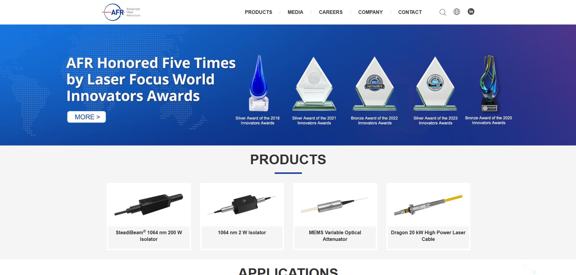 Advanced Fiber Resources webpage